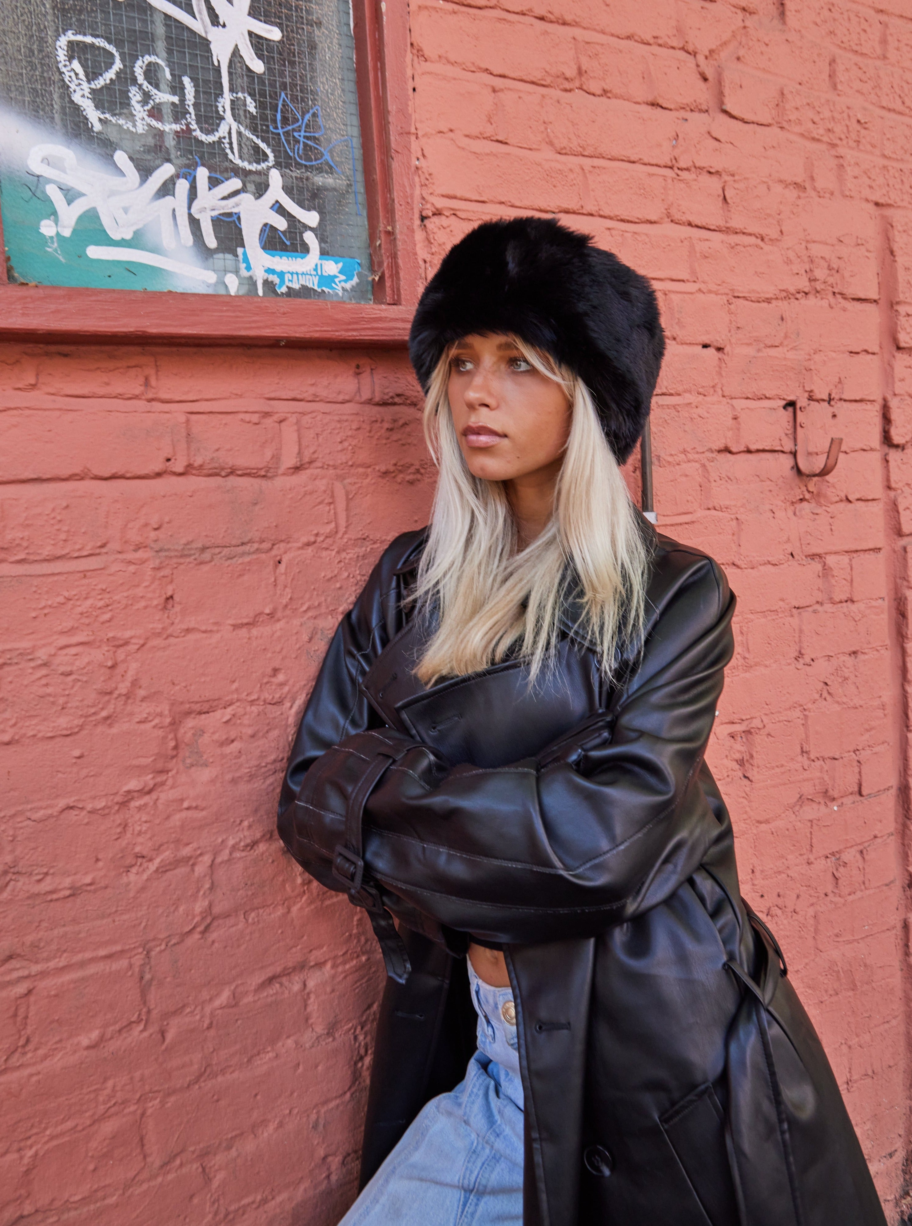 Super Fluffy Faux Fur Headband in Black | Hat | Hats | Cold Weather | Winter | Autumn | Casual | Streetstyle | Weekend | Walks | Women's Accessories | Fluffy | Vegan | Ski | Snow | Christmas | Present | My Accessories London