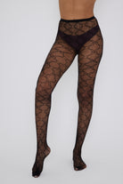 Women's Black Cross Monogram tights 