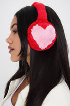 My Accessories London Fluffy Faux-Fur Earmuffs in red | My Accessories London earmuffs | faux fur earmuffs | red earmuffs | earmuffs for women | earmuffs for girls | faux-fur earmuffs | fluffy earmuffs | winter accessories | autumn accessories | fall accessories | pink earmuffs | heart shape