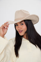 Women's Beige Cowboy Hat