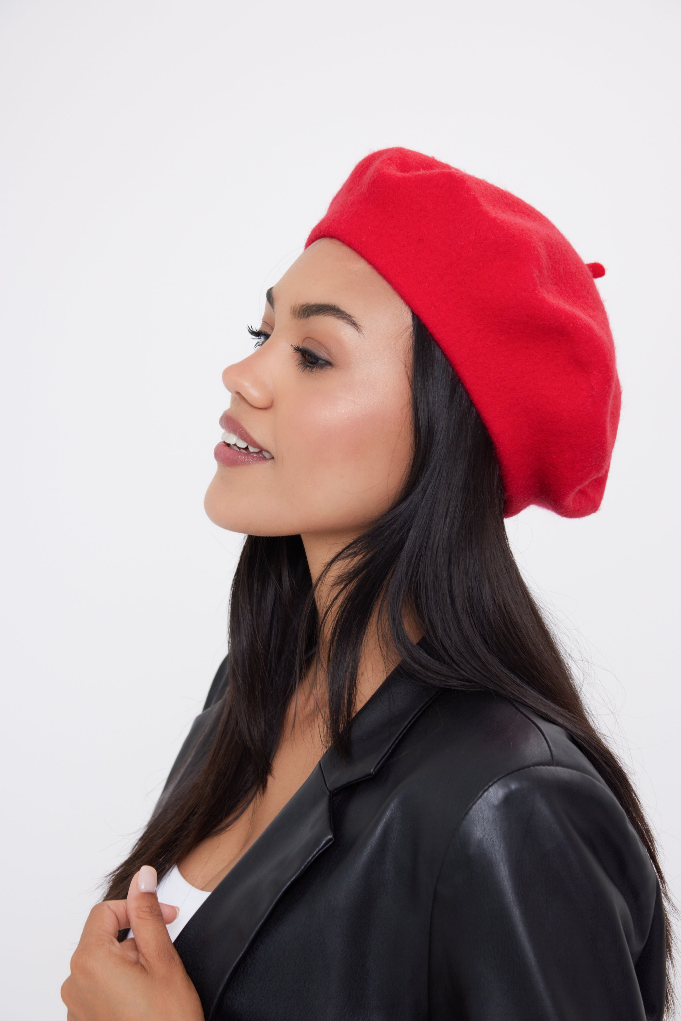 Women's Red Beret | Cherry Red Beret | Bright Red Beret | Women's Red Hat | Winter Fashion | Autumn Fashion | Red trend | Paris Fashion | Paris Beret | Wool Beret | Red Wool Beret