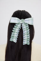 My Accessories London Bow | My Accessories London Hair Clip | My Accessories London Bow Clip | Bow Clip | Green Bow Clip | Green Bow Hair Clip | Bow Hair Clip | Green Checked Hair Clip | Checked Hair Bow Clip | Women's Hair Clips | Ladies Accessories | Girly Accessories | Girls Accessories 