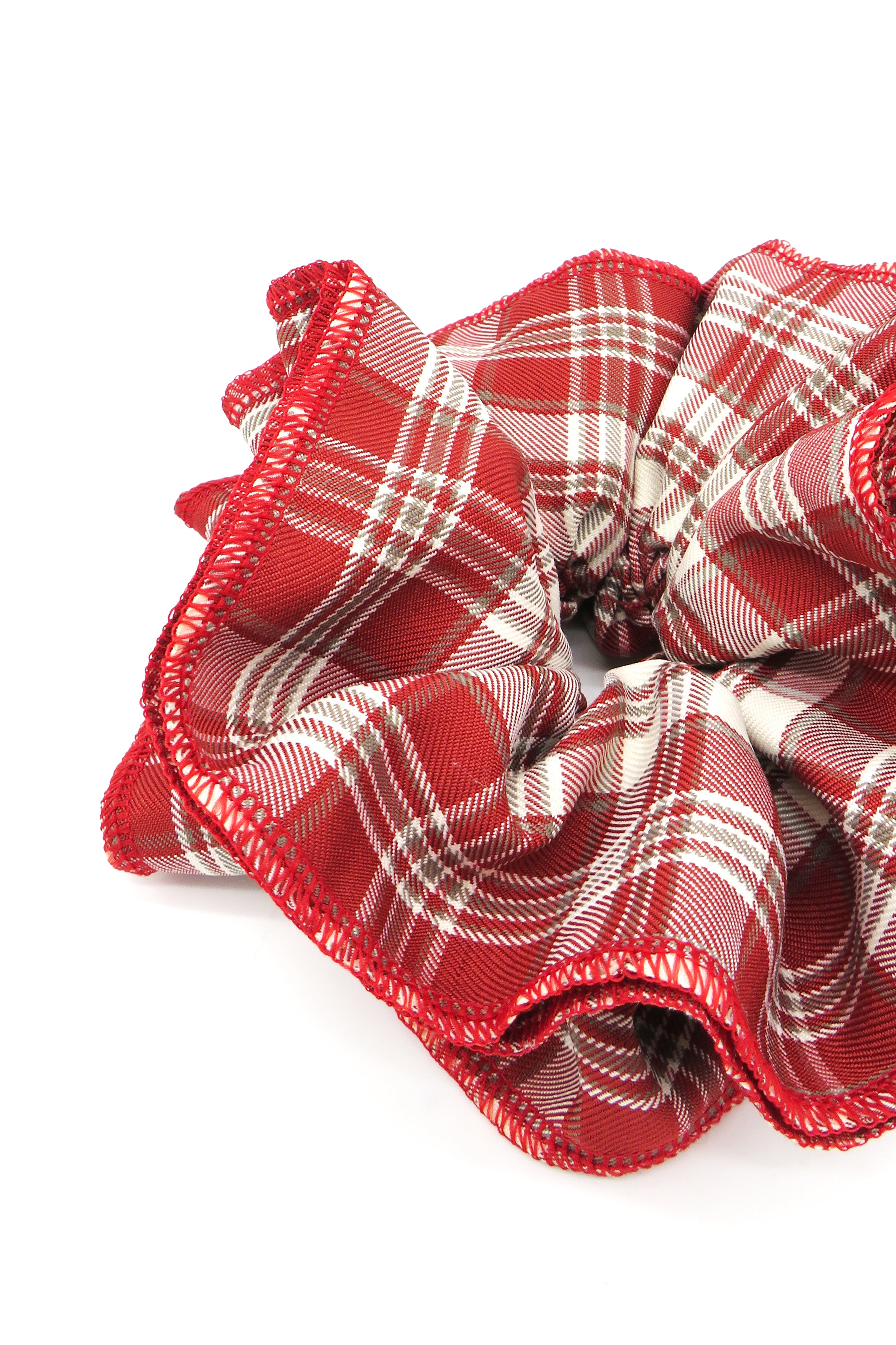 Red Check scrunchie | Double layer scrunchie | Oversized Scrunchie | My Accessories London Scrunchie | Red Check | Red Scrunchie | Check Scrunchie | Best Scrunchie | Woman's Scrunchie | Oversized Red Scrunchie | Large Scrunchie | Oversized hairband