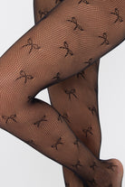 Women's Black Bow Tights For Winter | My Accessories London