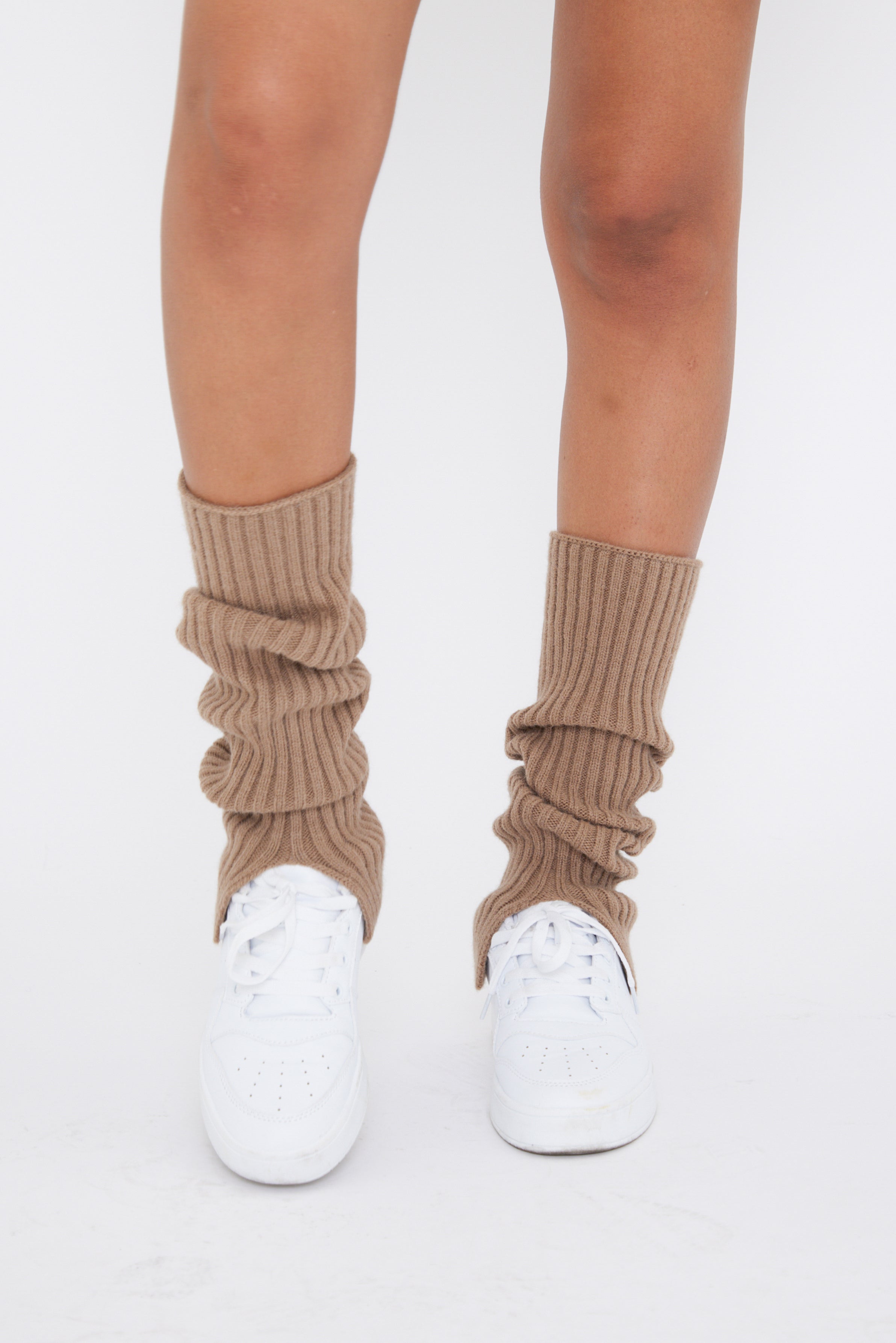 My Accessories London Leg Warmers | Brown Leg Warmers | Knitted Ribbed Leg Warmers | Knitted Leg Warmers | Ribbed Leg Warmers | Brown Knitted Leg Warmers | Winter Accessories | Autumn Accessories | Women's Leg Warmers | Womens Leg Warmers | Girls Leg Warmers | Leg Warmers with a Slit | Brown Leg Warmers with Slits