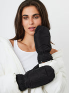 My Accessories London Winter Mittens in Black Nylon | Skiing | Winter | Autumn | Cold Weather | Women's | Grip | Outdoor | Water resistant | Gloves | Walking | Hiking