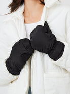 My Accessories London Winter Mittens in Black Nylon | Skiing | Winter | Autumn | Cold Weather | Women's | Grip | Outdoor | Water resistant | Gloves | Walking | Hiking