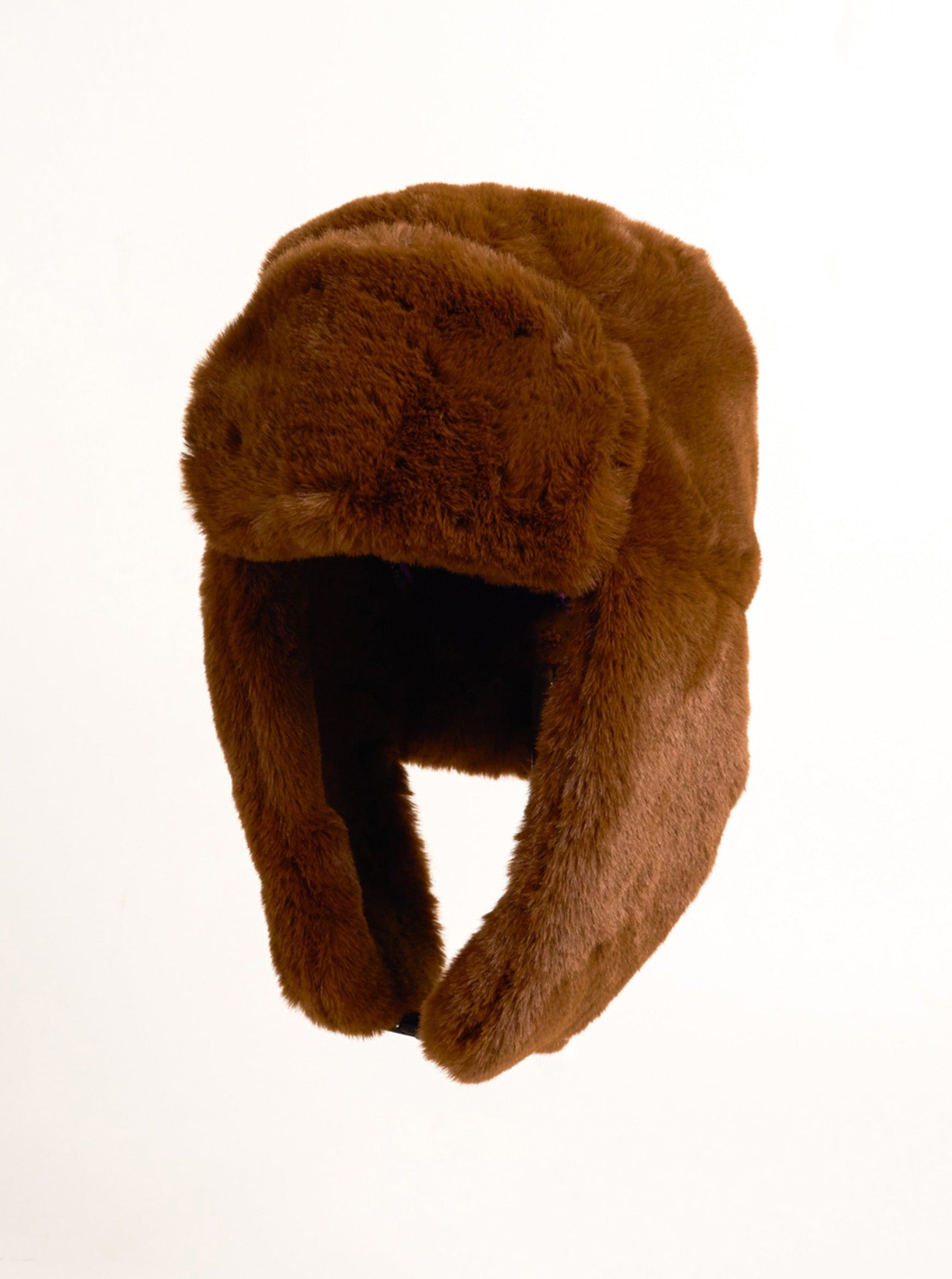 Faux Fur Trapper in Brown | Hats | Hat | Cold Weather | Casual | Ski | Winter | Autumn | Walks | Pub | Streetstyle | Women's Accessories | Teddy | Vegan | Fluffy | Present | Christmas |