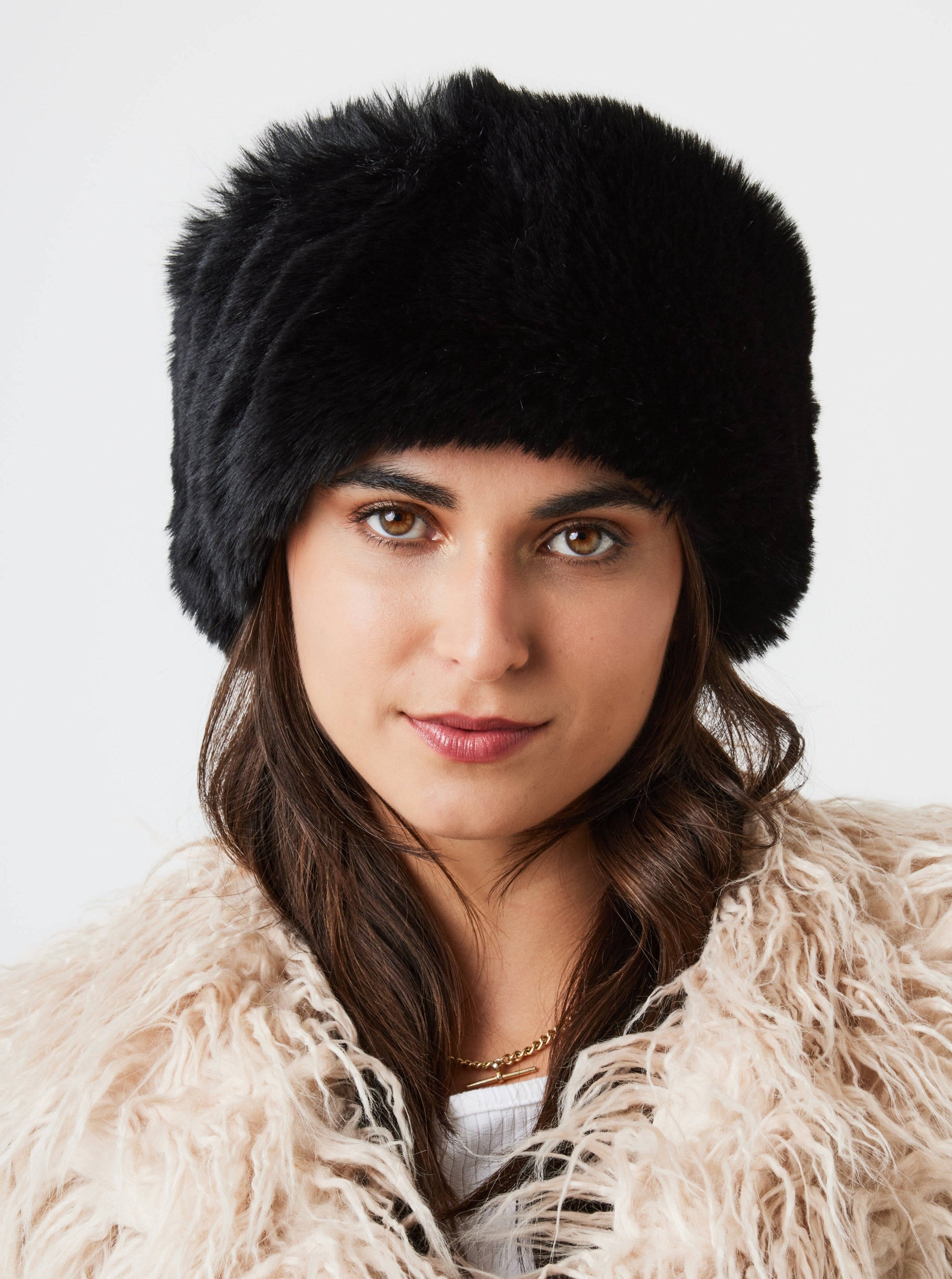 Super Fluffy Faux Fur Headband in Black | Hat | Hats | Cold Weather | Winter | Autumn | Casual | Streetstyle | Weekend | Walks | Women's Accessories | Fluffy | Vegan | Ski | Snow | Christmas | Present | My Accessories London