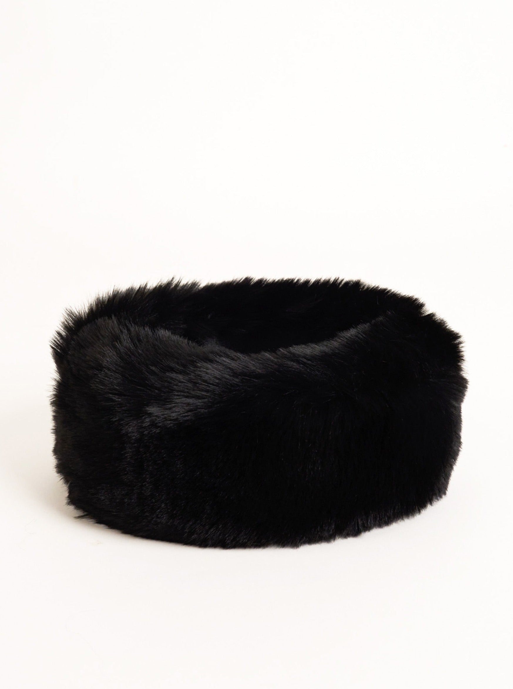 Super Fluffy Faux Fur Headband in Black | Hat | Hats | Cold Weather | Winter | Autumn | Casual | Streetstyle | Weekend | Walks | Women's Accessories | Fluffy | Vegan | Ski | Snow | Christmas | Present | My Accessories London