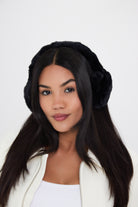 Women's Black Fluffy Faux-Fur Earmuffs | My Accessories London