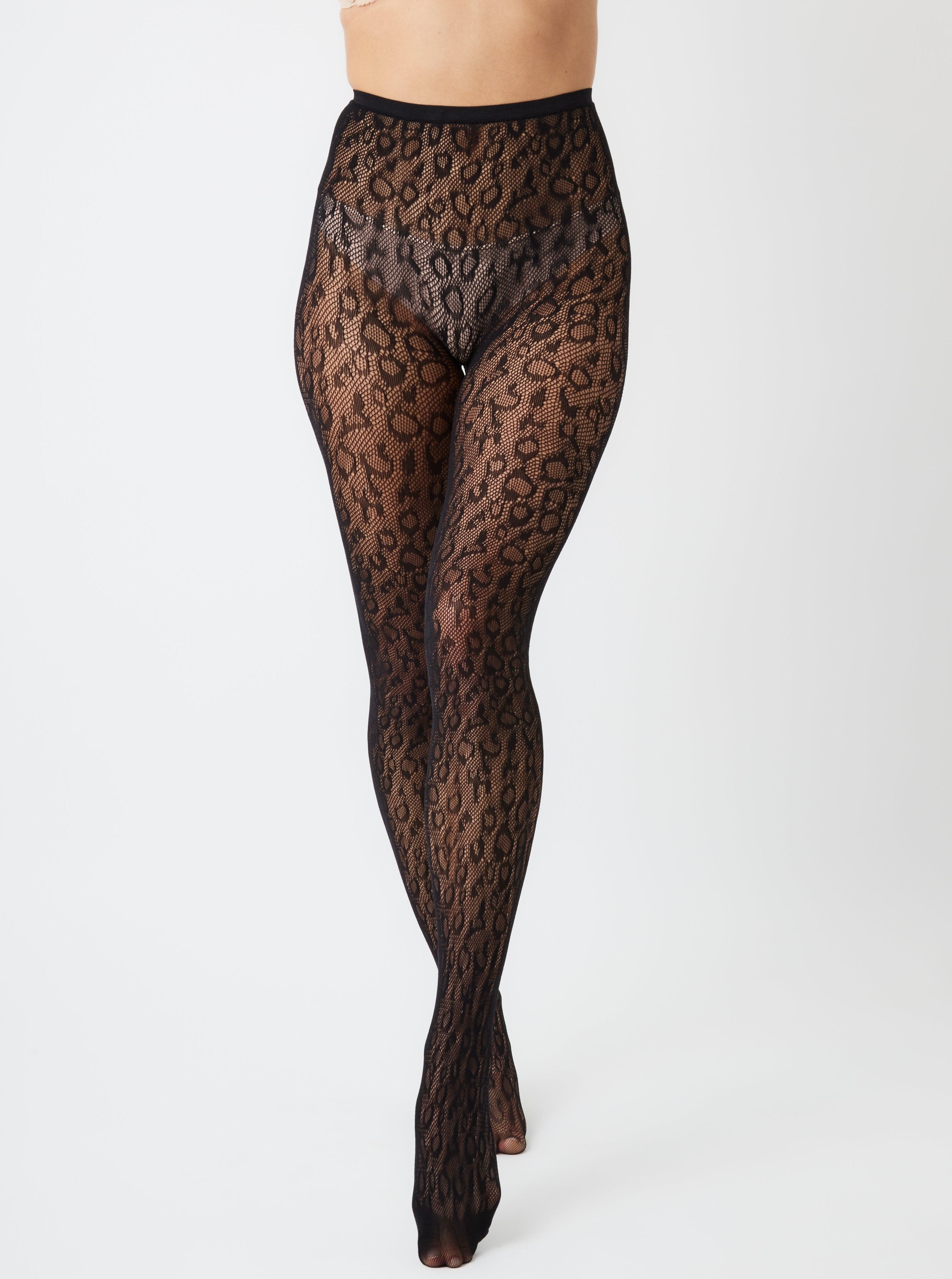 Leopard fishnet tights hotsell