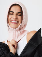 Loose Fit Ribbed Knit Balaclava in Pink | Hood | Snood | Knitwear | Coquette | Ballet Core | Plaza Core | Winter | Autumn | Winter Accessories | Autumn Accessories | Baby Pink | Lolita | Ski | Skiing | Women | 