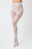 Lace Floral fishnet Tights in White | Hosiery | Floral | Lace | White | Tights | Fishnet | Lolita | Soft e girl | Whimsygoth | Balletcore | ballet sleaze | Plaza Core | Grunge sleaze | coquette | Autumn | Winter | Accessories | Accessory | Women | Winter accessories | Autumn Accessories | trending accessories | streetwear | Streetstyle | 