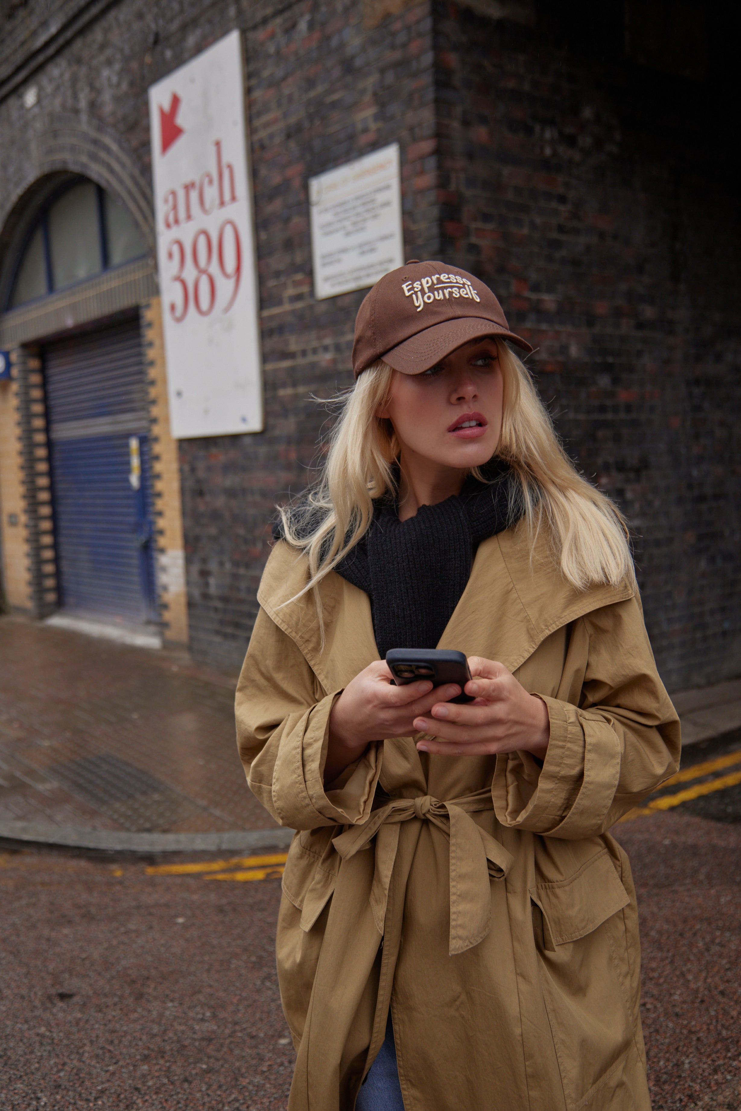 Brown baseball cap on sale