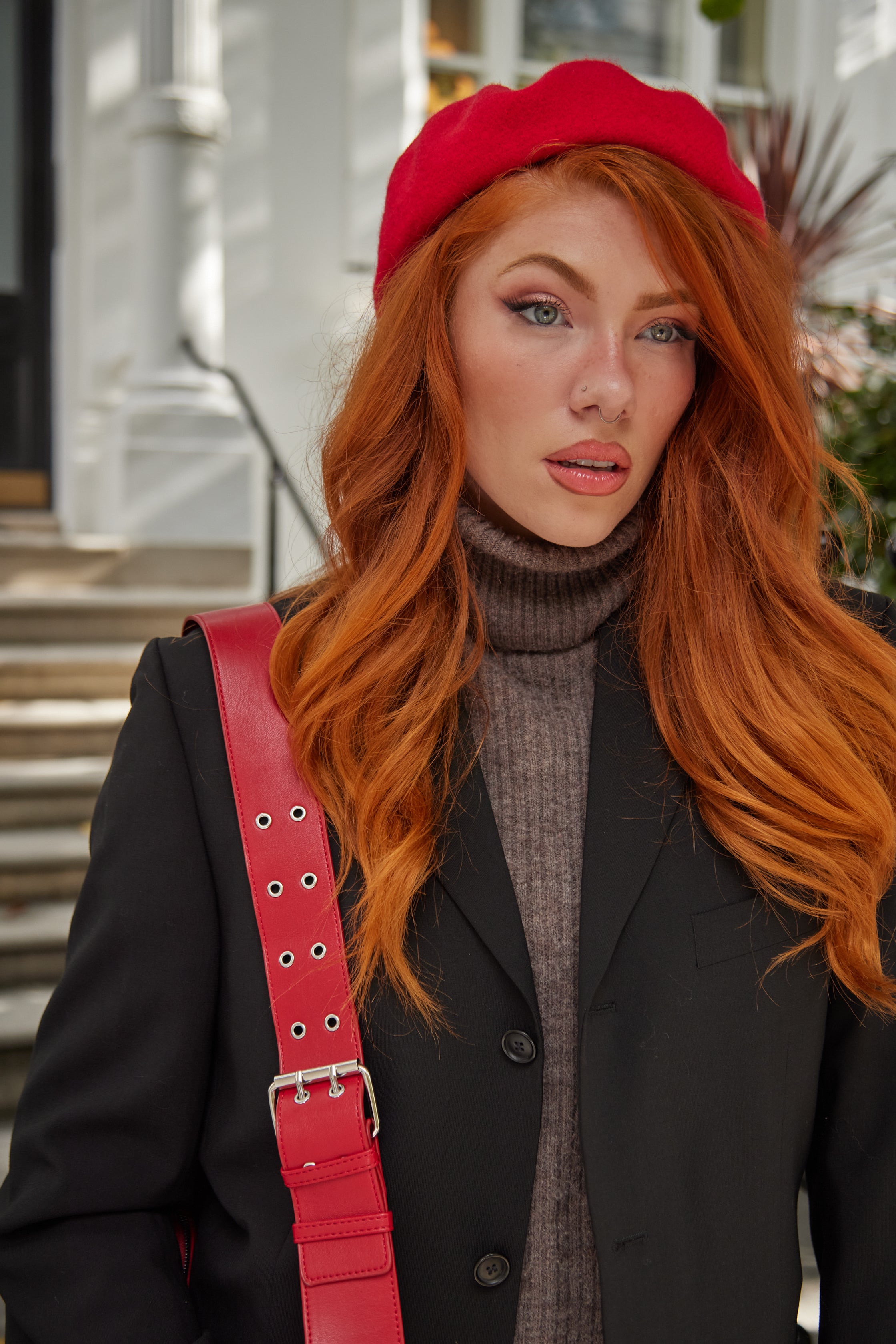 Women's Red Beret | Cherry Red Beret | Bright Red Beret | Women's Red Hat | Winter Fashion | Autumn Fashion | Red trend | Paris Fashion | Paris Beret | Wool Beret | Red Wool Beret