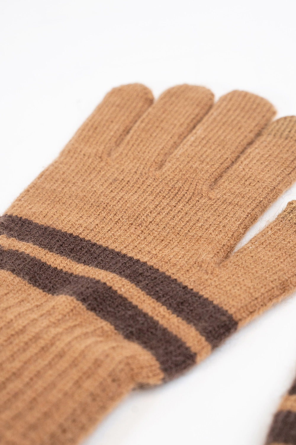 My Accessories London Knitted Stripe Gloves in Brown and Black | Basics | Women's Accessories | Multipack | Autumn | Winter | knitted