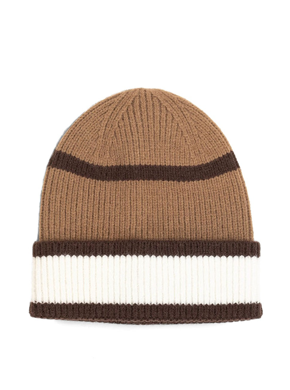 My Accessories London Stripe Beanie in Brown | Hat | women's Accessories | Autumn | Winter | Knitted | Ski | Skiing | Indie | Elevated indie | Streetwear | Plaza Core | Casual | Essential | Streetstyle | Winter | Autumn | Autumn Accessories | Winter Accessories | Women | Women's Accessories 