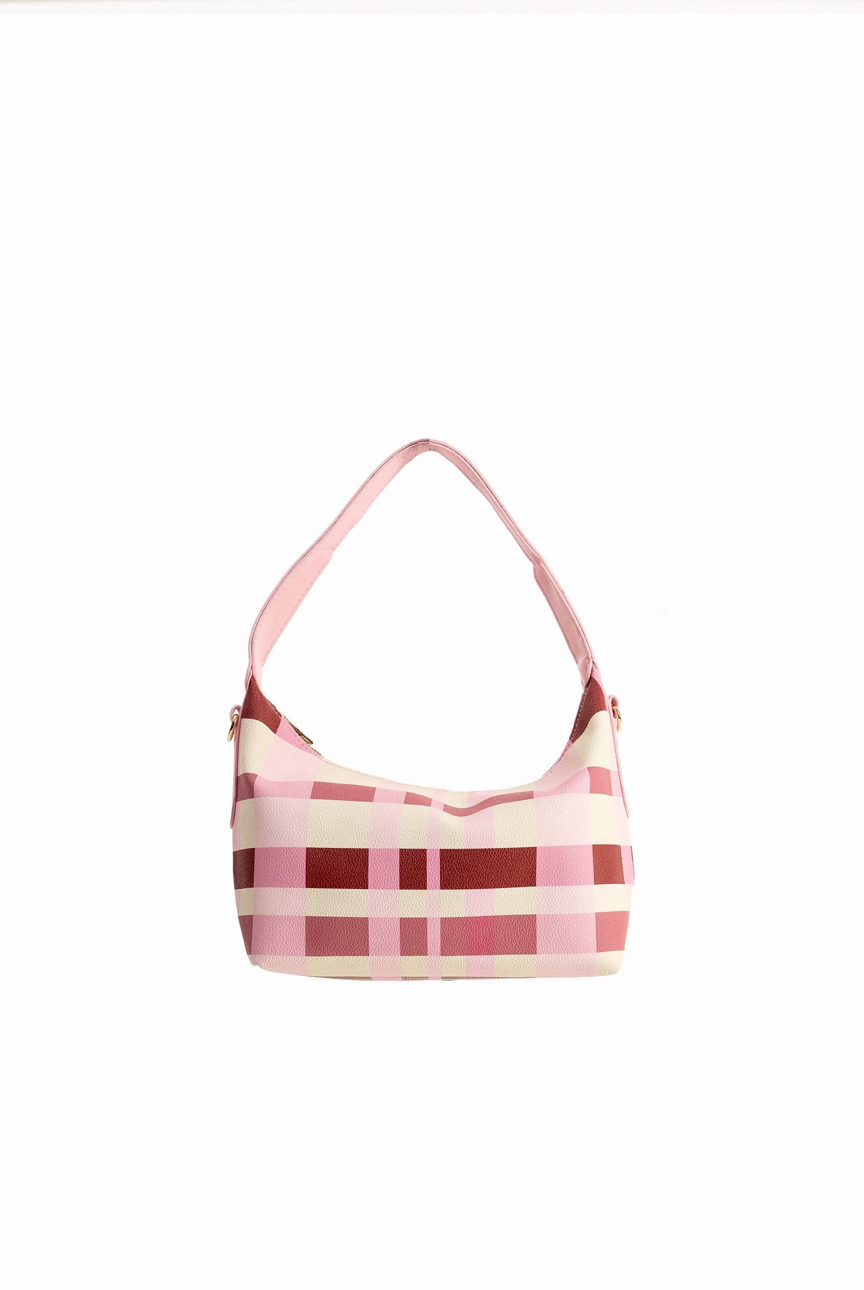 My Accessories London Hobo Check Shoulder Bag in Pink | Womens Accessories | Party Season
