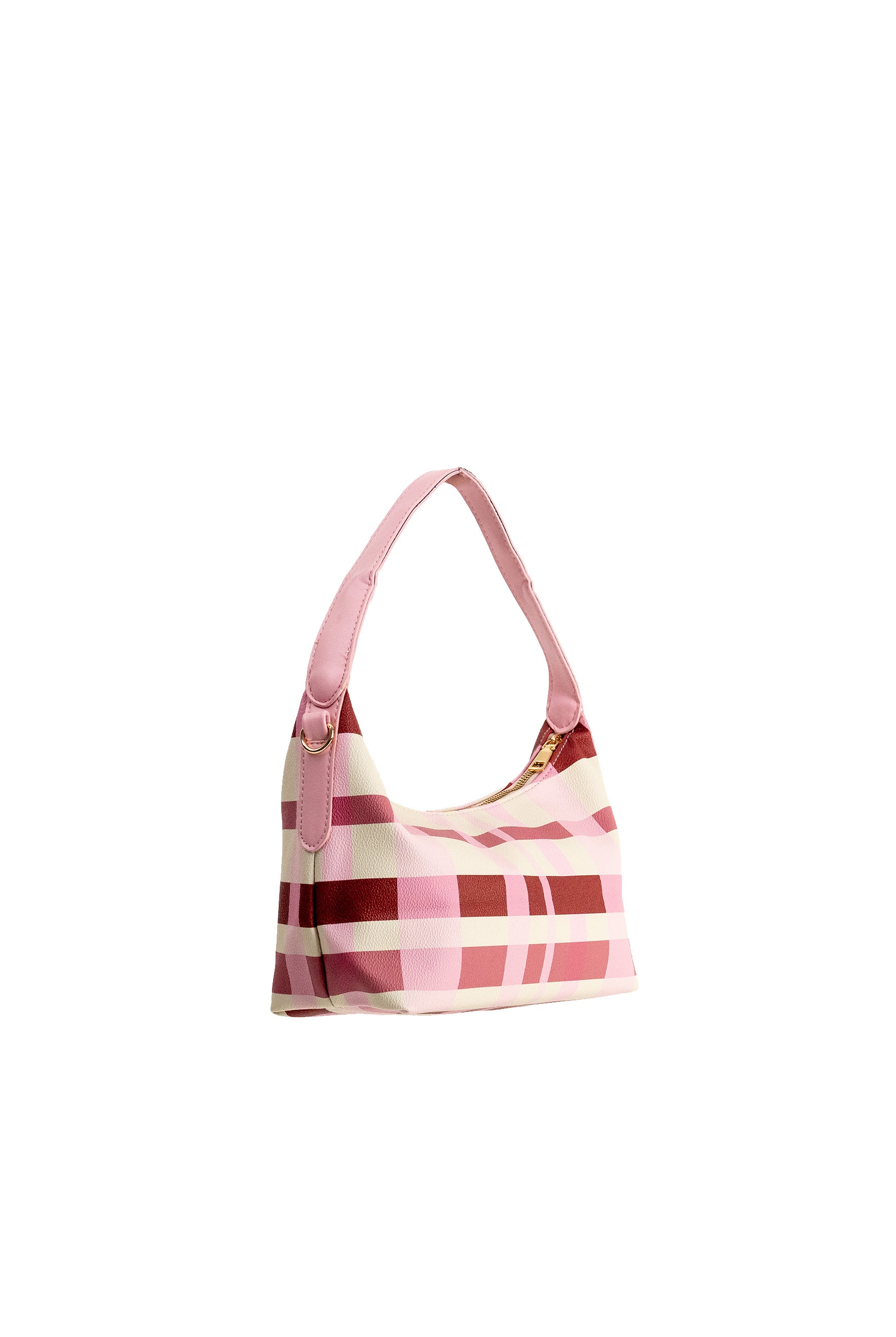 My Accessories London Hobo Check Shoulder Bag in Pink | Womens Accessories | Party Season