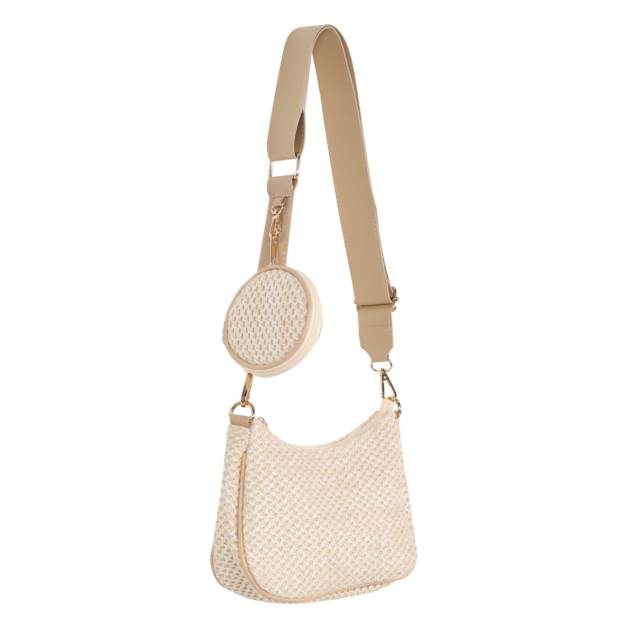 Women s Woven Crossbody Bag with Coin Purse My Accessories London