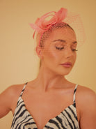 My Accessories London Swirl Fascinator with Mesh in Pink | Headband | Pink | Occasion | Races Hair | Wedding | Bridesmaid | Glam | Wedding Guest | Ladies fascinator | Women's Accessories |